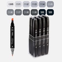 SHINHAN Touch Twin Marker Cool Grey Set x 12