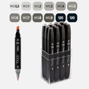 SHINHAN Touch Twin Marker Warm Grey Set x 12