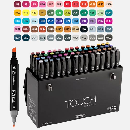 SHINHAN Touch Twin Marker Set A x 60