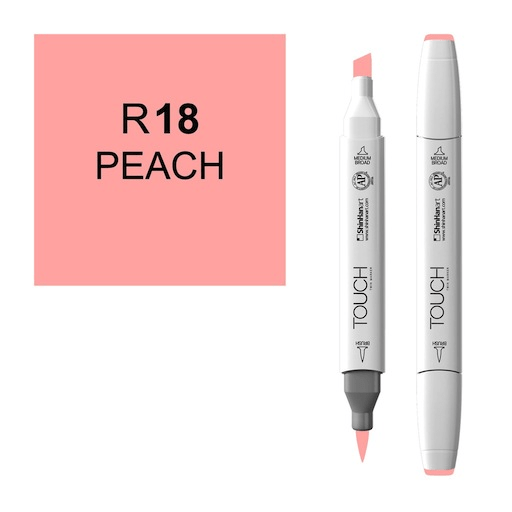 SHINHAN Touch Brush Twin Marker R18 Peach