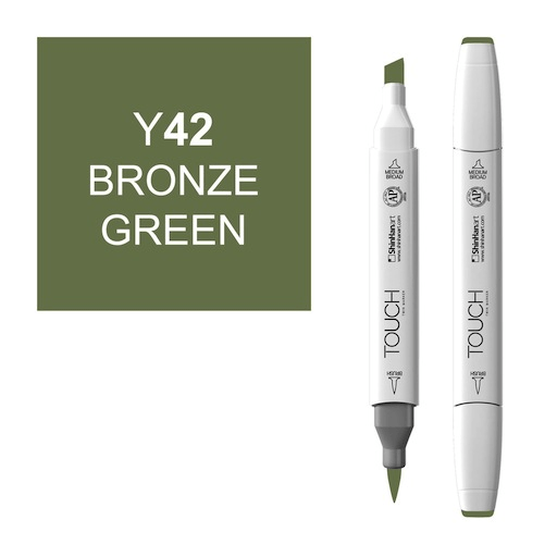 SHINHAN Touch Brush Twin Marker Y42 Bronze Green