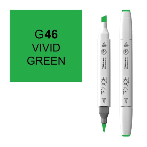 SHINHAN Touch Brush Twin Marker G46 Vivid Green