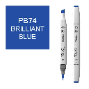 SHINHAN Touch Brush Twin Marker PB74 Brilliant Blue