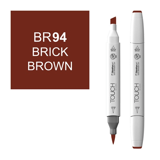 SHINHAN Touch Brush Twin Marker BR94 Brick Brown