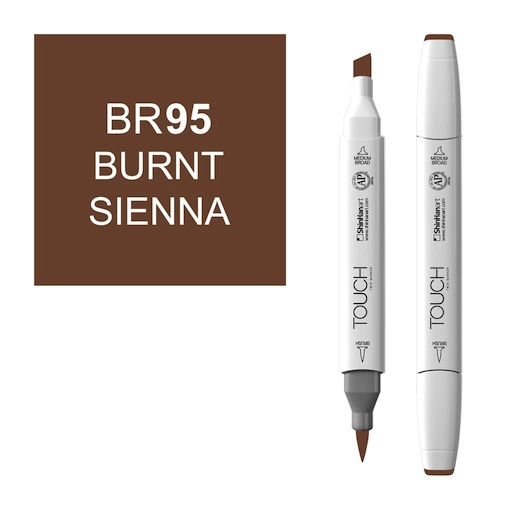 SHINHAN Touch Brush Twin Marker BR95 Burnt Sienna