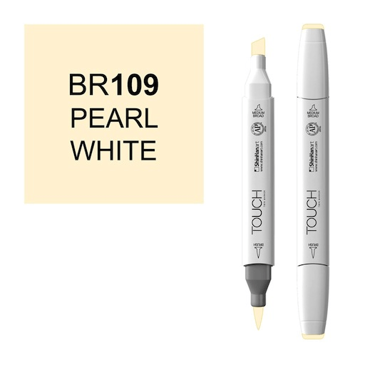 SHINHAN Touch Brush Twin Marker BR109 Pearl White