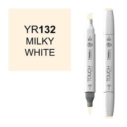 SHINHAN Touch Brush Twin Marker YR132 Milky White