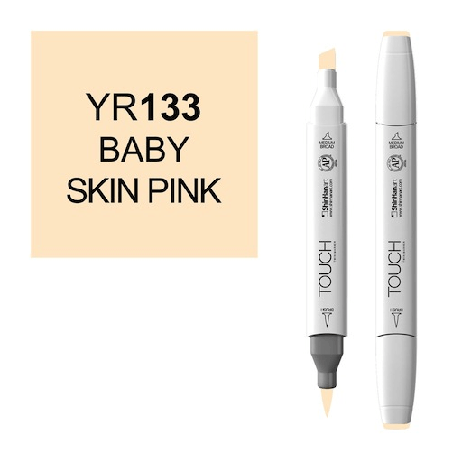 SHINHAN Touch Brush Twin Marker YR133 Baby Skin Pink
