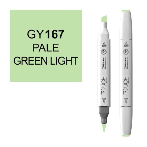 SHINHAN Touch Brush Twin Marker GY167 Pale Green Light