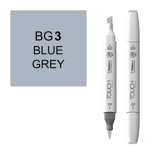 SHINHAN Touch Brush Twin Marker BG3 Blue Grey 3