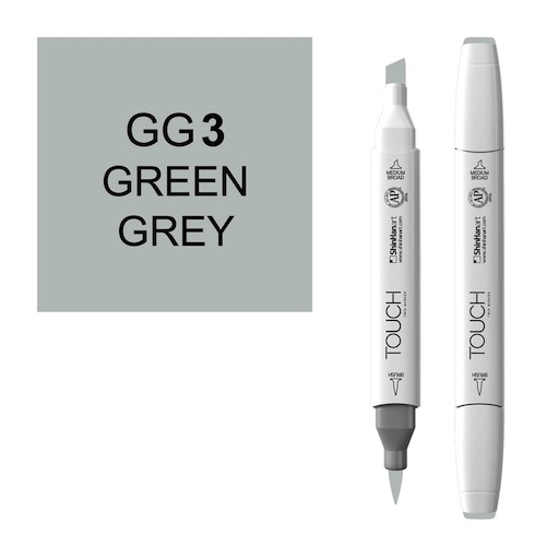 SHINHAN Touch Brush Twin Marker GG3 Green Grey 3