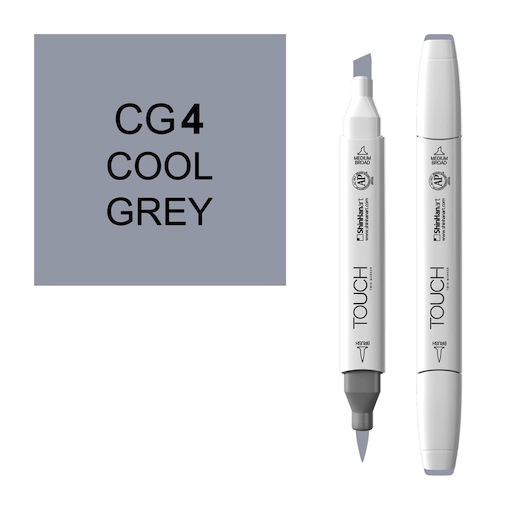 SHINHAN Touch Brush Twin Marker CG4 Cool Grey 4