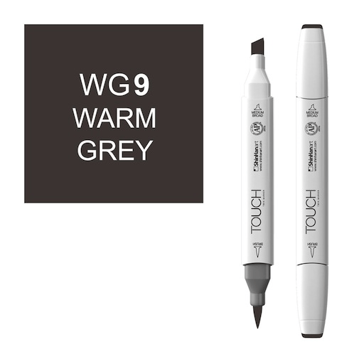 SHINHAN Touch Brush Twin Marker WG9 Warm Grey 9