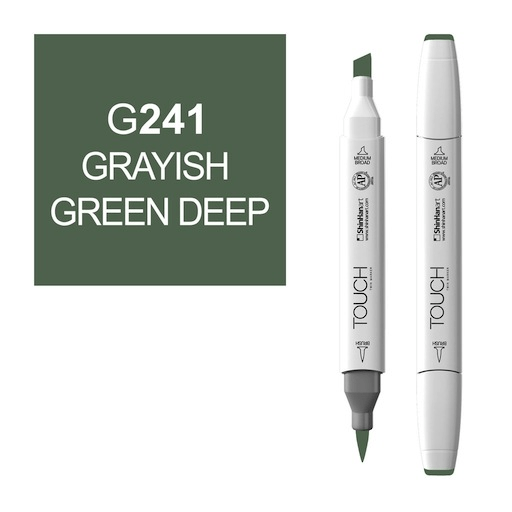SHINHAN Touch Brush Twin Marker G241 Greyish Green Deep