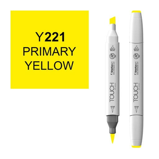 SHINHAN Touch Brush Twin Marker Y221 Primary Yellow
