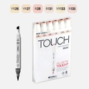 SHINHAN Touch Brush Twin Marker Skin Tones A Set x 6