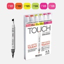 SHINHAN Touch Brush Twin Marker Fluorescent Color Set x 6