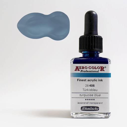 SCHMINCKE Aero Color Acrylic Ink 28ml Turquoise Blue