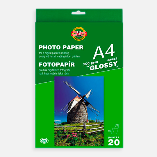 KOH-I-NOOR Glossy Photo Paper 200gsm A4 x 20