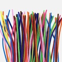 OVJ Chenille Stick 6mm x 300mm x 100 Primary Colors