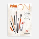 CLAIREFONTAINE Paint On White Mixed Media Paper Pad 250gsm A4 x 40