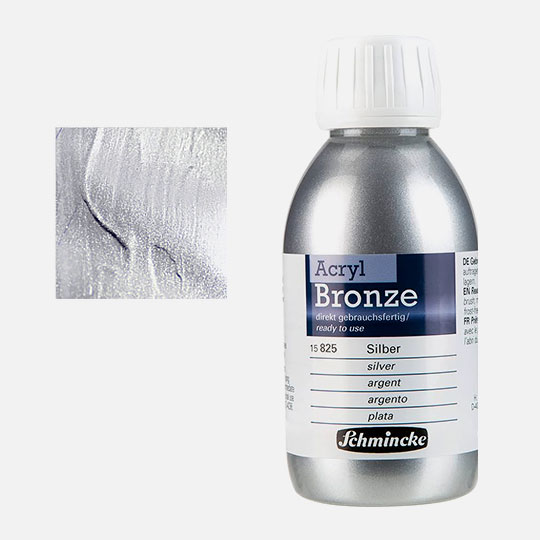 SCHMINCKE Acrylic Bronze 150ml Silver