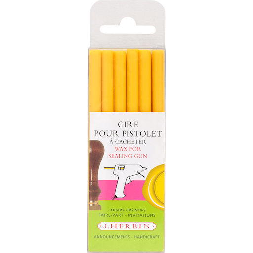 JACQUES HERBIN Hot Melt Wax Stick Yellow x 6