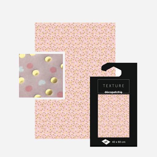 DECOPATCH Texture Paper 40cm x 60cm Foil Dots