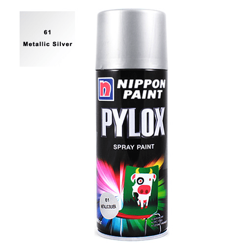 NIPPON Pylox Spray Paint 400ml 61 Metallic Silver