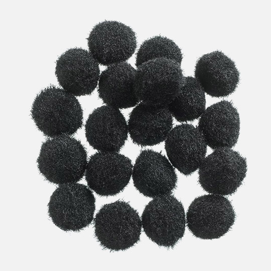 RAYHER Pompons 10mm x 65 Black