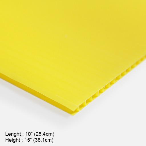 OVJ Plastic Corrugated Board 10” x 15” Yellow