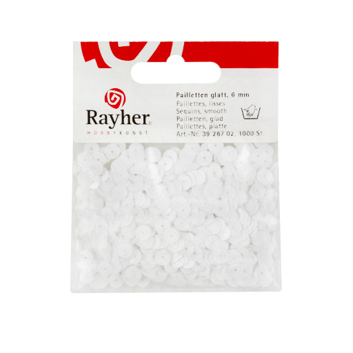 RAYHER Sequin 6mm x 1000 White