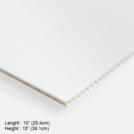 OVJ Plastic Corrugated Board 10” x 15” White