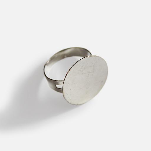 RAYHER Ring Base w/ Plate 20mm Platinum