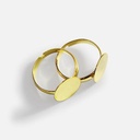 RAYHER Ring Base w/ Plate 12mm x 2 Gold
