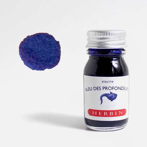 JACQUES HERBIN Fountain Pen Ink 10ml Bleu Des Profondeurs (Navy Blue)