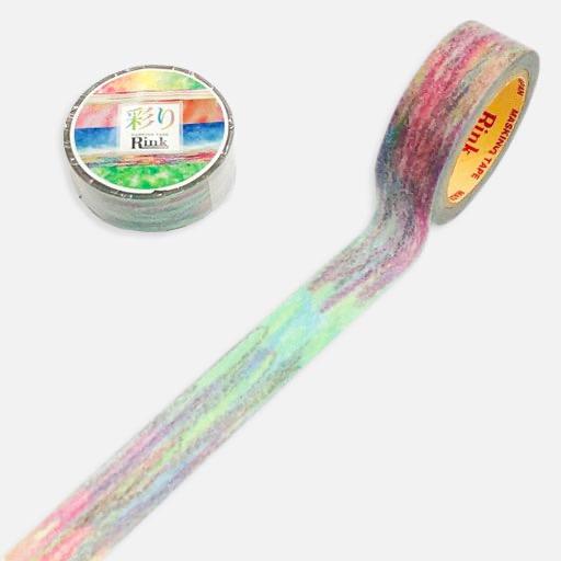 RINREI Rainbow Art Masking Tape 15mm Ami Sasaki