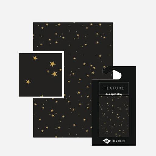 DECOPATCH Texture Paper 40cm x 60cm Foil Star