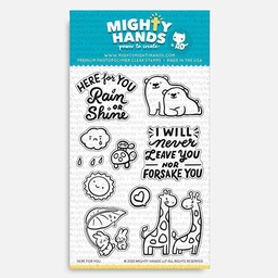 [MIGHTY HANDS ST134] MIGHTY HANDS Clear Stamp 4” x 6” Here For You