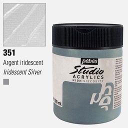 [PEBEO 172351] PEBEO Studio Acrylic Paint 500ml 351 Iridescent Silver