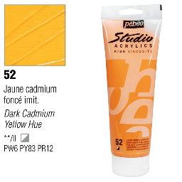 [PEBEO 169052] PEBEO Studio Acrylic 250ml 52 Dark Cadmium Yellow Hue