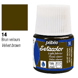 [PEBEO 329014] PEBEO Setacolor Light Fabrics 45ml 14 Velvet Brown