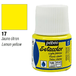 [PEBEO 329017] PEBEO Setacolor Light Fabrics 45ml 17 Lemon Yellow