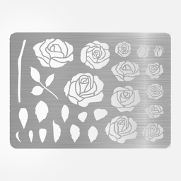 [FABER-CASTELL 429445] FABER-CASTELL Stainless Steel Stencil Roses Design
