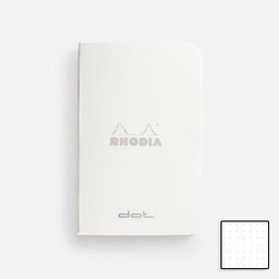 [RHODIA 119153] RHODIA Classic Dot Stapled Notebook 80gsm A7 x 24 White