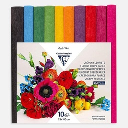 [CLAIREFONTAINE 995001] CLAIREFONTAINE Florist Bright Crepe Paper Roll 160gsm 25cm x 100cm x 10