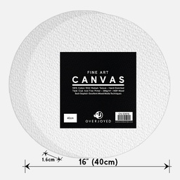[OVJ E5305] OVJ Stretched Cotton Canvas 380gsm Circle 15mm x 40cm