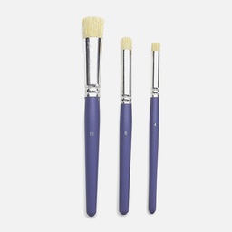 [PEBEO 951190] PEBEO Natural Bristle Stencil Brush Set x 3