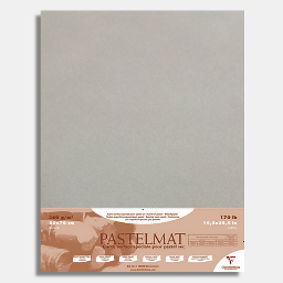 [CLAIREFONTAINE 96019] CLAIREFONTAINE Pastelmat 360gsm 50cm x 70cm x 5 Dark Grey