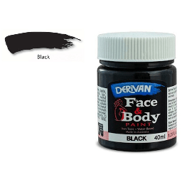 [DERIVAN 1FP4BK] DERIVAN Face & Body Paint 40ml Black